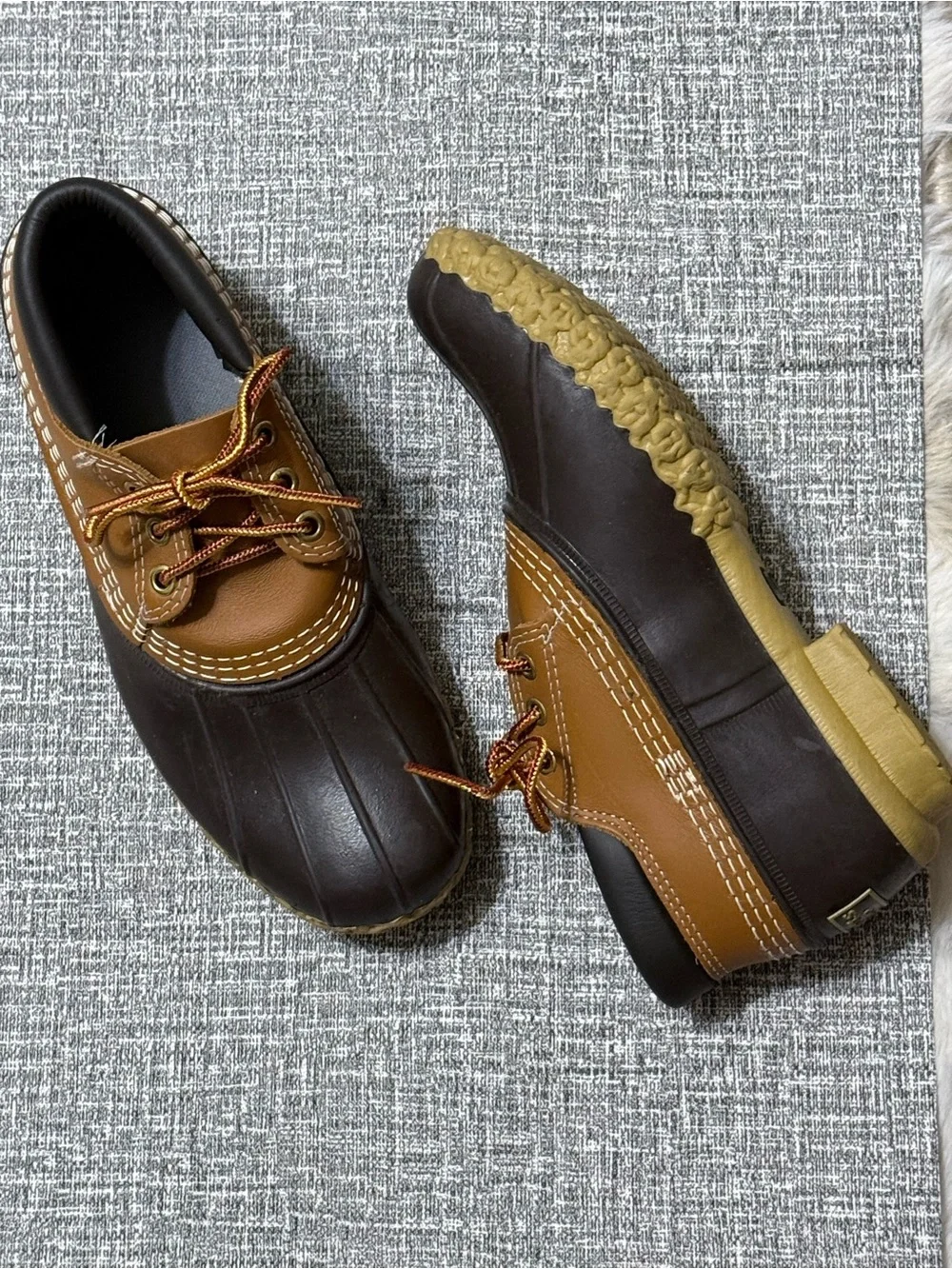 L.L. Bean Brown and Tan Women's Waterproof Duck Shoes